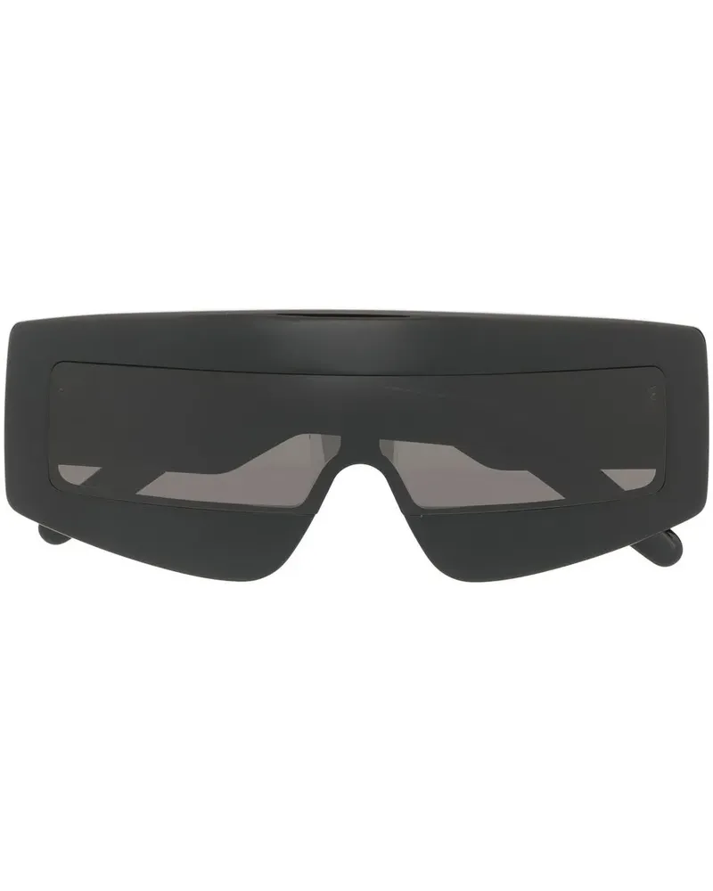 Rick Owens Eckige Sonnenbrille - Schwarz Schwarz
