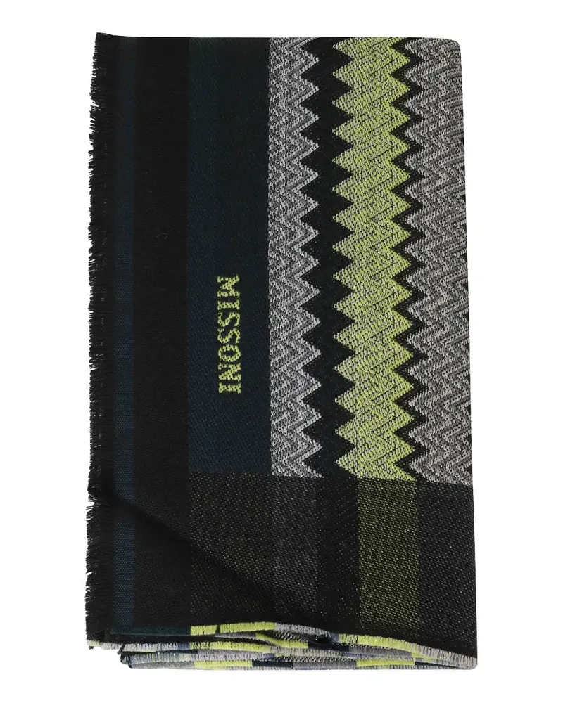Missoni Schal mit Zickzackmuster - Schwarz Schwarz