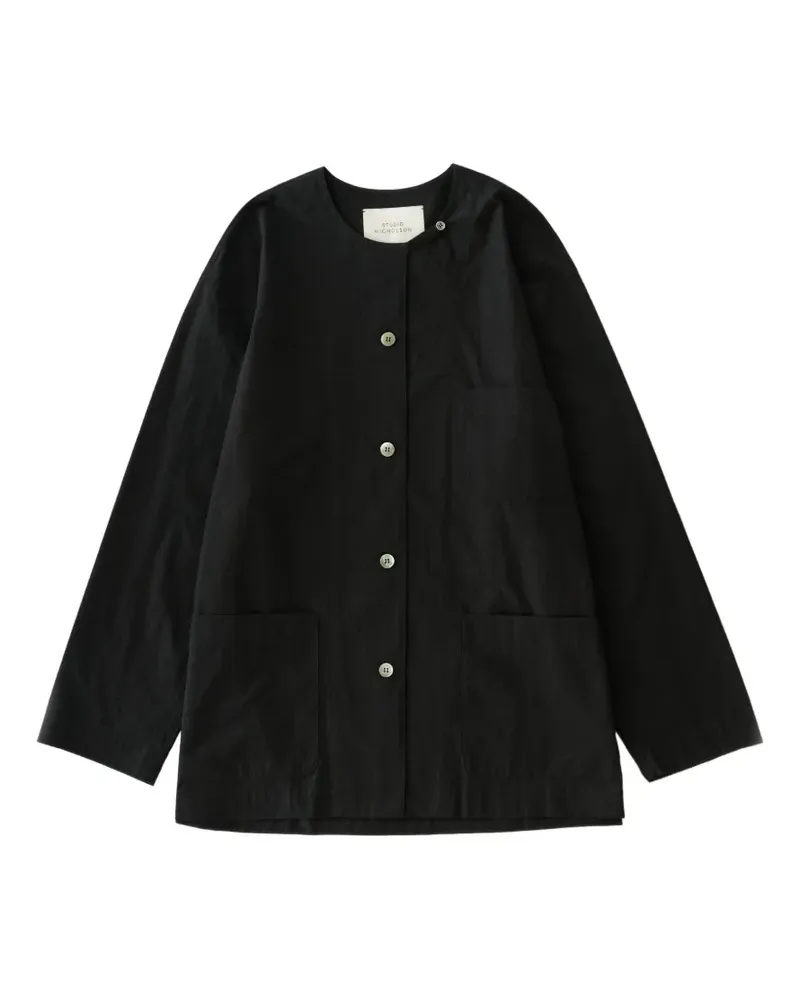Studio Nicholson Hadar button patch pocket jacket - Schwarz Schwarz