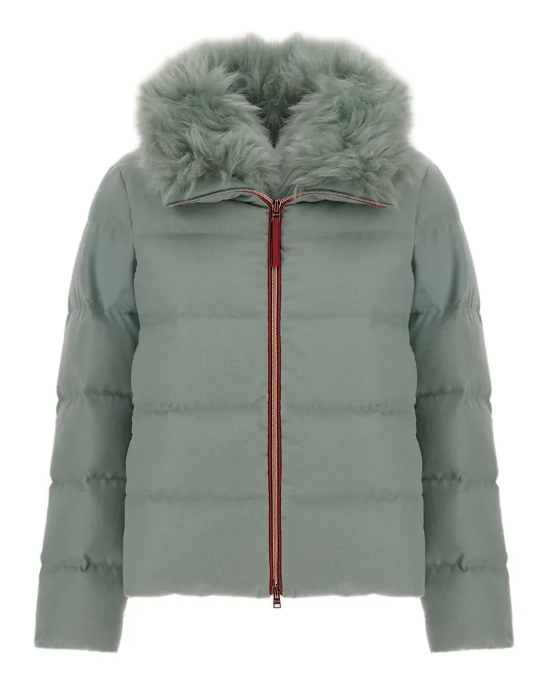 Herno Gesteppte Jacke mit Pelzkragen - Grün Grün