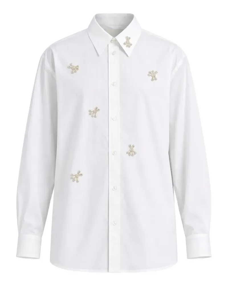 Simone Rocha Turbo beaded shirt - Weiß Weiß