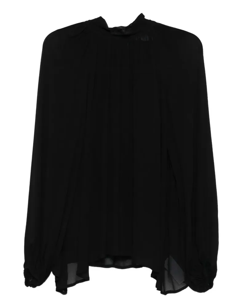 Isabelle Blanche Semi-transparentes Oberteil - Schwarz Schwarz