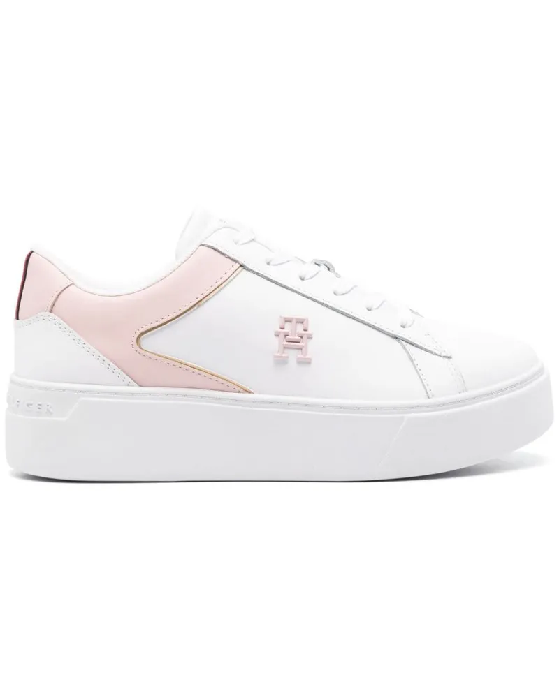 Tommy Hilfiger Court Flatform-Sneakers 45mm - Weiß Weiß