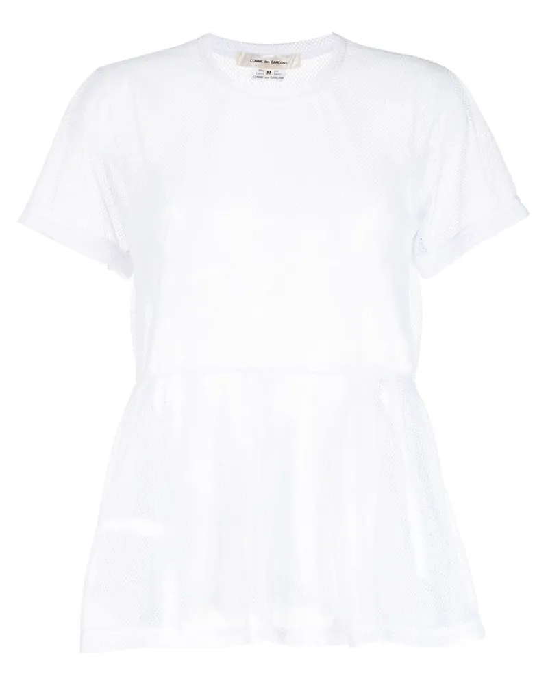 Comme des Garçons T-Shirt mit Rüschen - Weiß Weiß