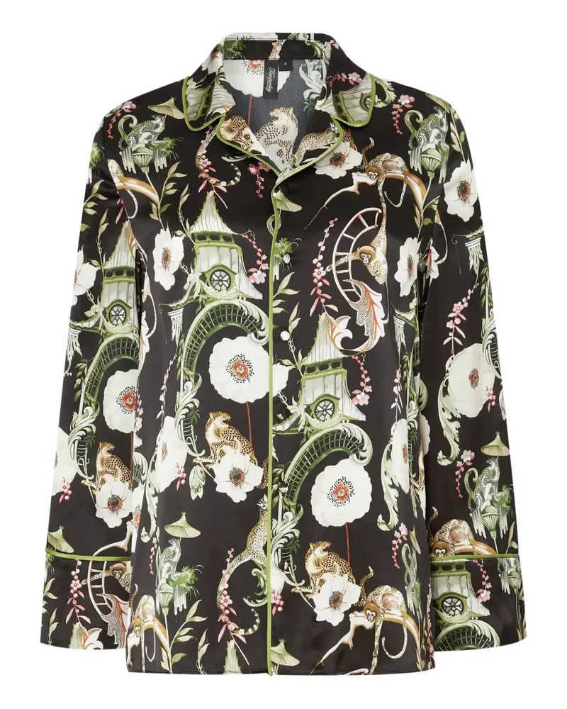 Temperley London Aphrodite Pyjama-Oberteil - Schwarz Schwarz