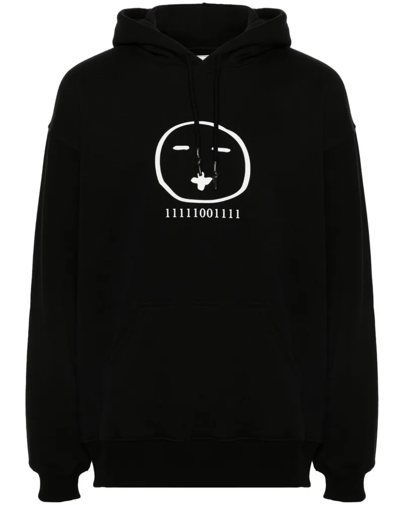 Société Anonyme Face Hoodie mit Logo-Print Schwarz