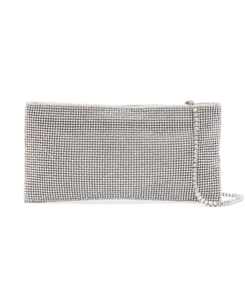 Benedetta Bruzziches Your Best Friend Clutch mit Strass - Silber Silber
