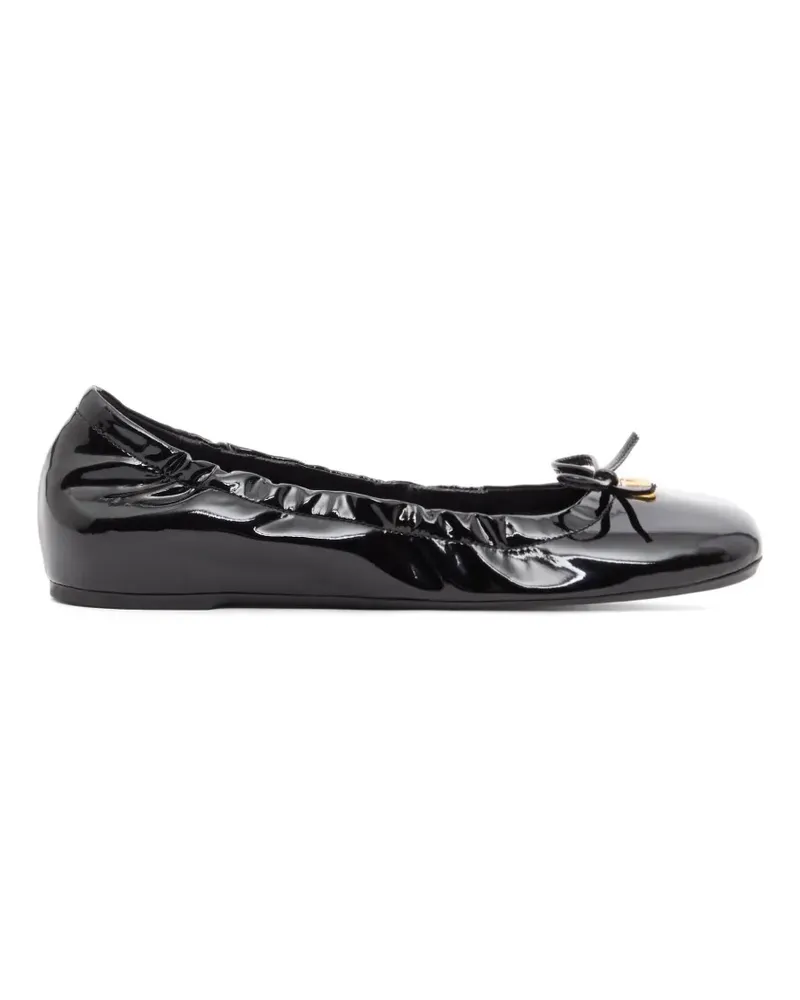Valentino Garavani Vlogo Signature Ballerinas aus Lackleder - Schwarz Schwarz