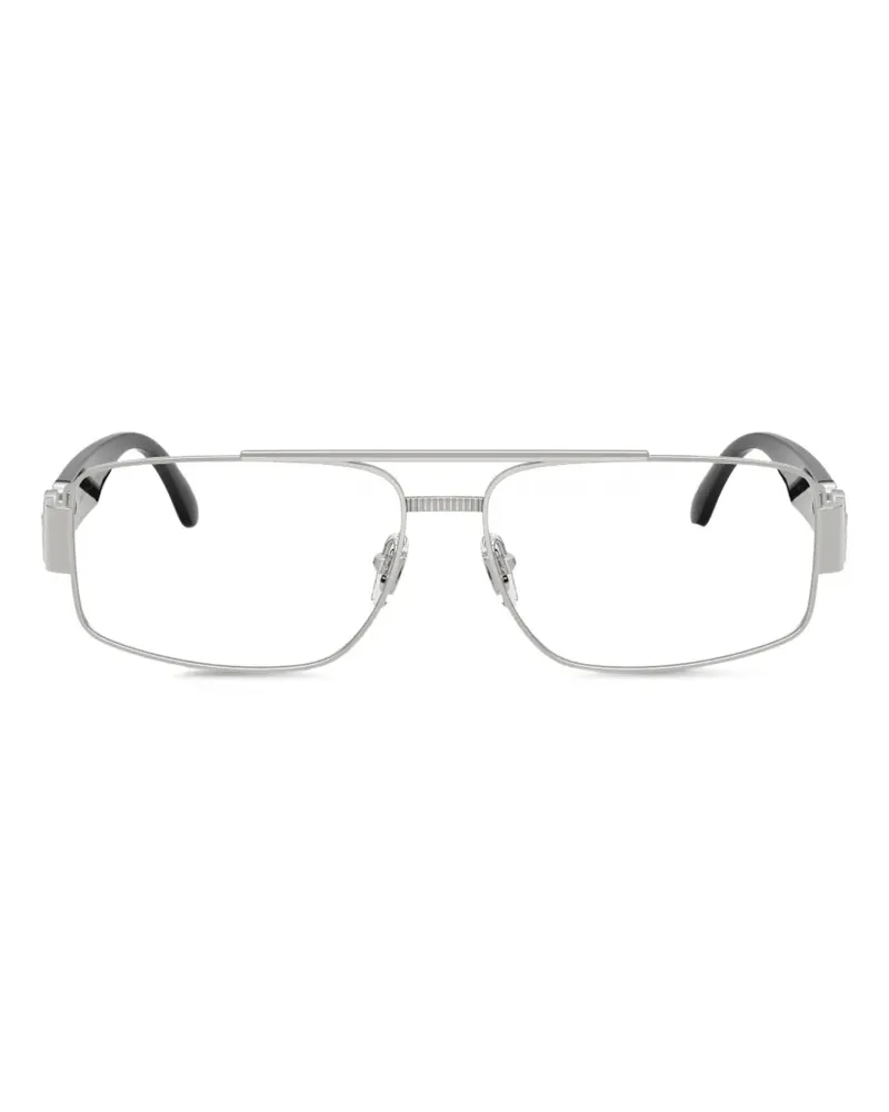 Versace Eckige Medusa Biggie Sonnenbrille - Silber Silber