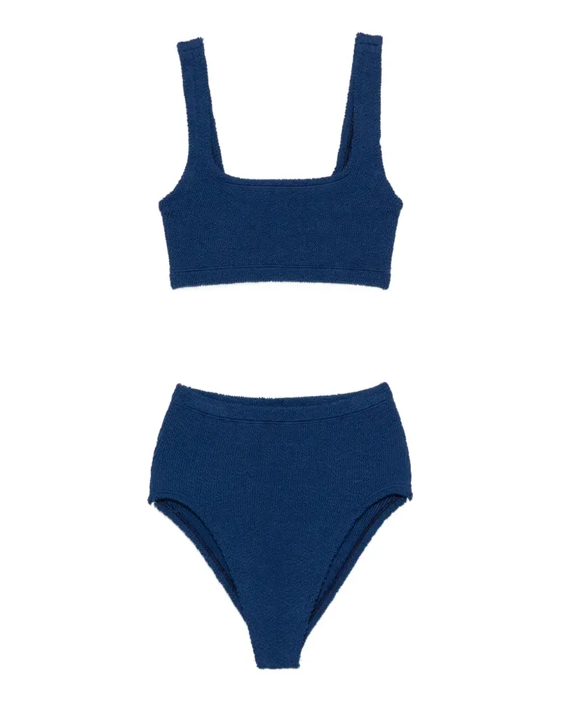 Hunza G Patricia crinkle-effect bikini - Blau Blau