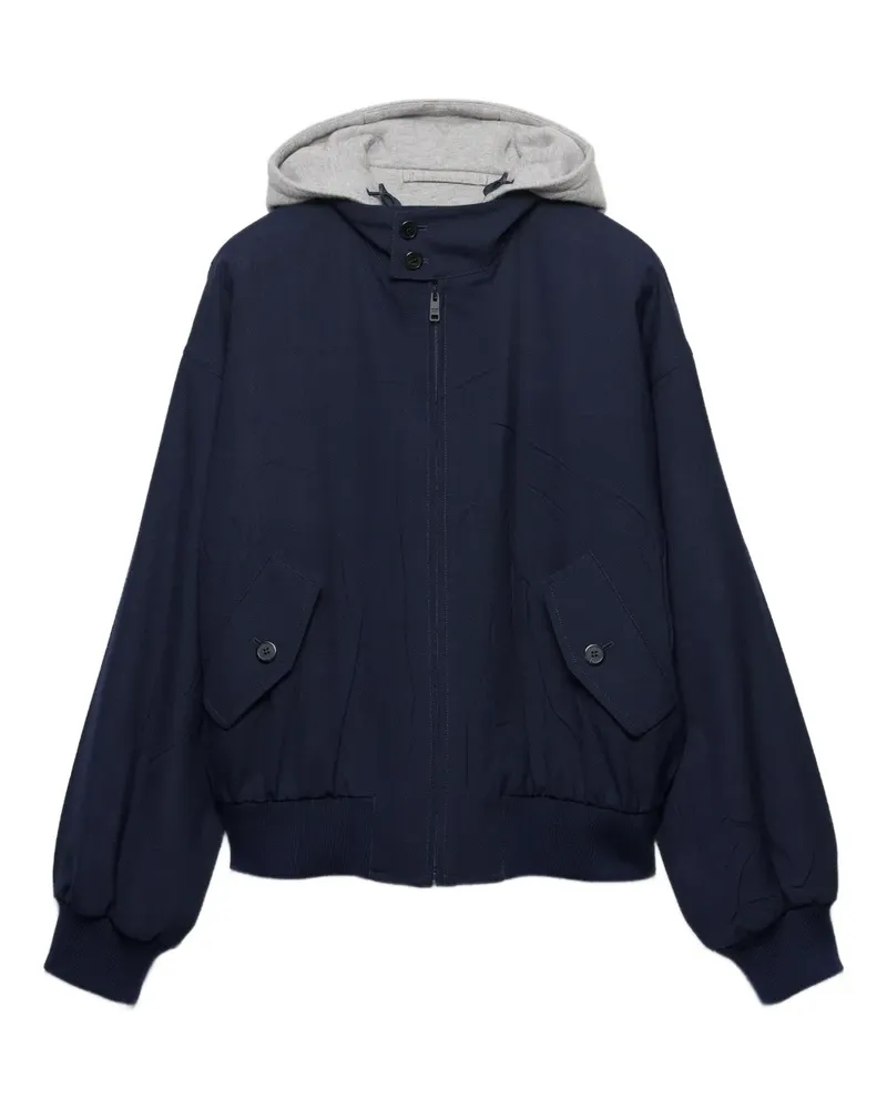 Prada Kapuzenjacke mit Klappentaschen - Blau Blau