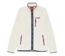 Jacke mit Retro Pile-Print - Weiß