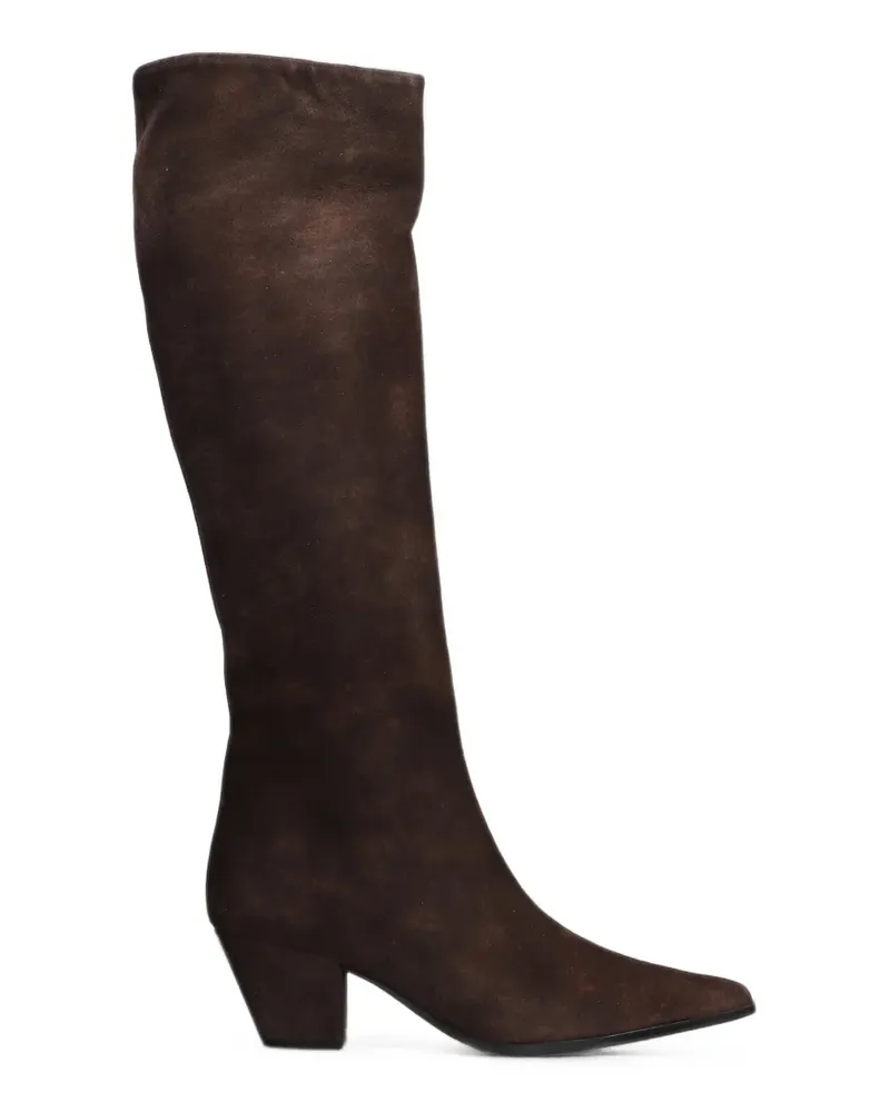 FESTA Milano Kniehohe Fredine Stiefel mit spitzer Kappe - Braun Braun
