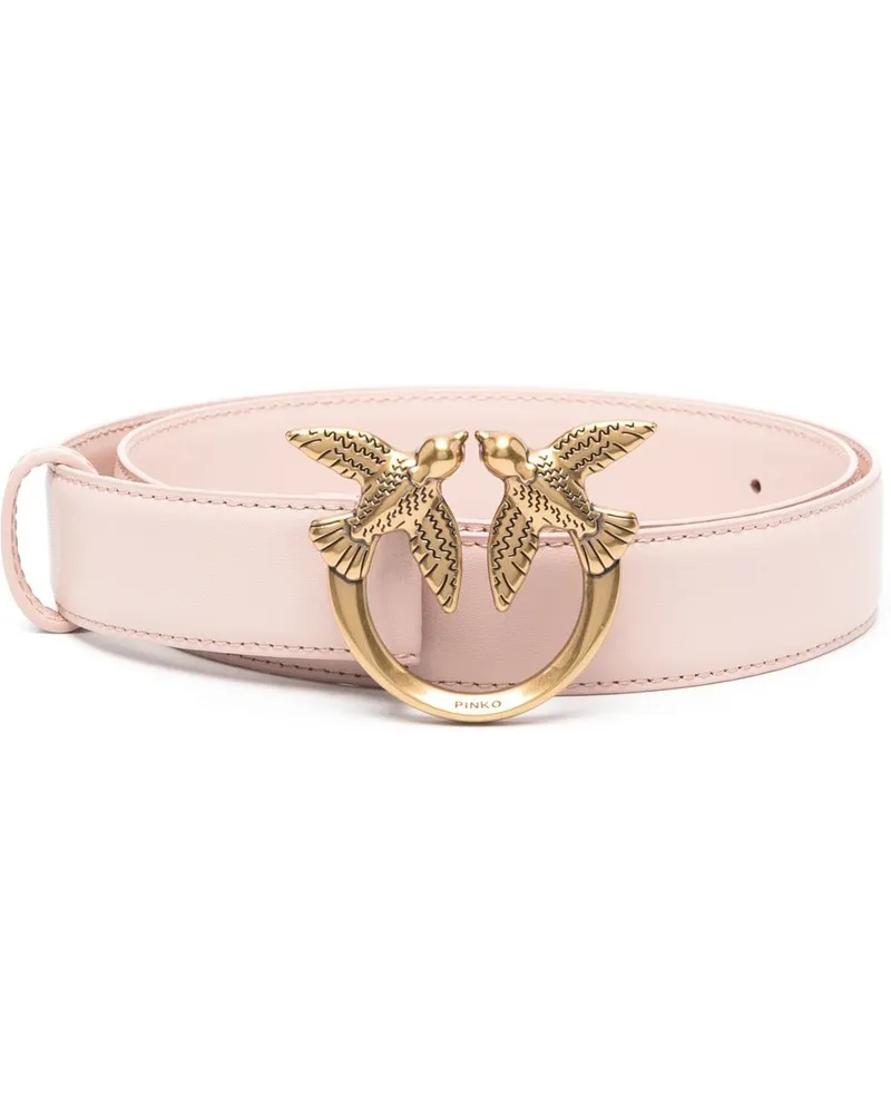 Pinko Gürtel mit Love Birds-Schnalle - Rosa Rosa