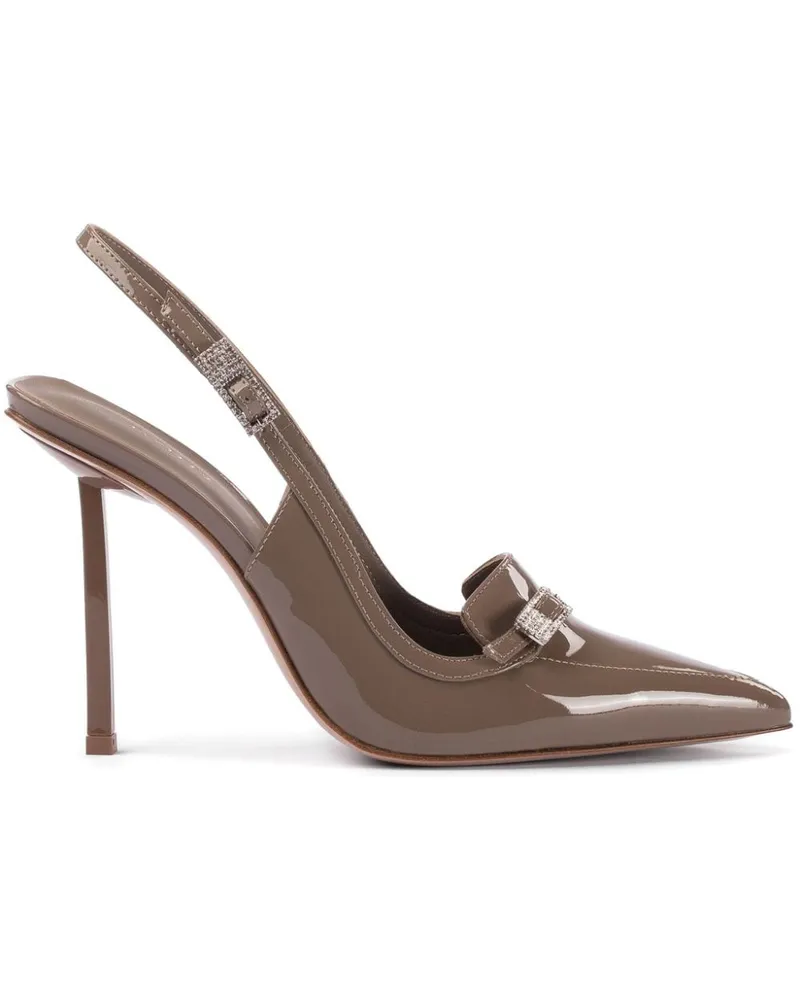 Le Silla Morgana Pumps aus Lackleder - Braun Braun