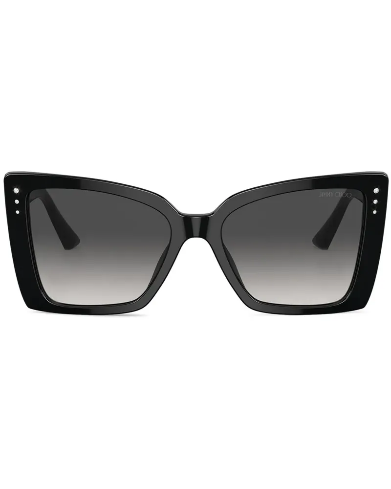 Jimmy Choo Sonnenbrille mit eckigem Gestell - Schwarz Schwarz