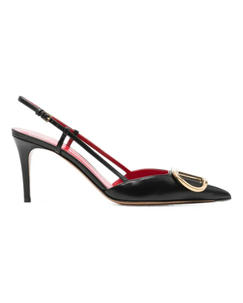 Valentino Garavani Mules mit Logo-Applikation - Schwarz Schwarz