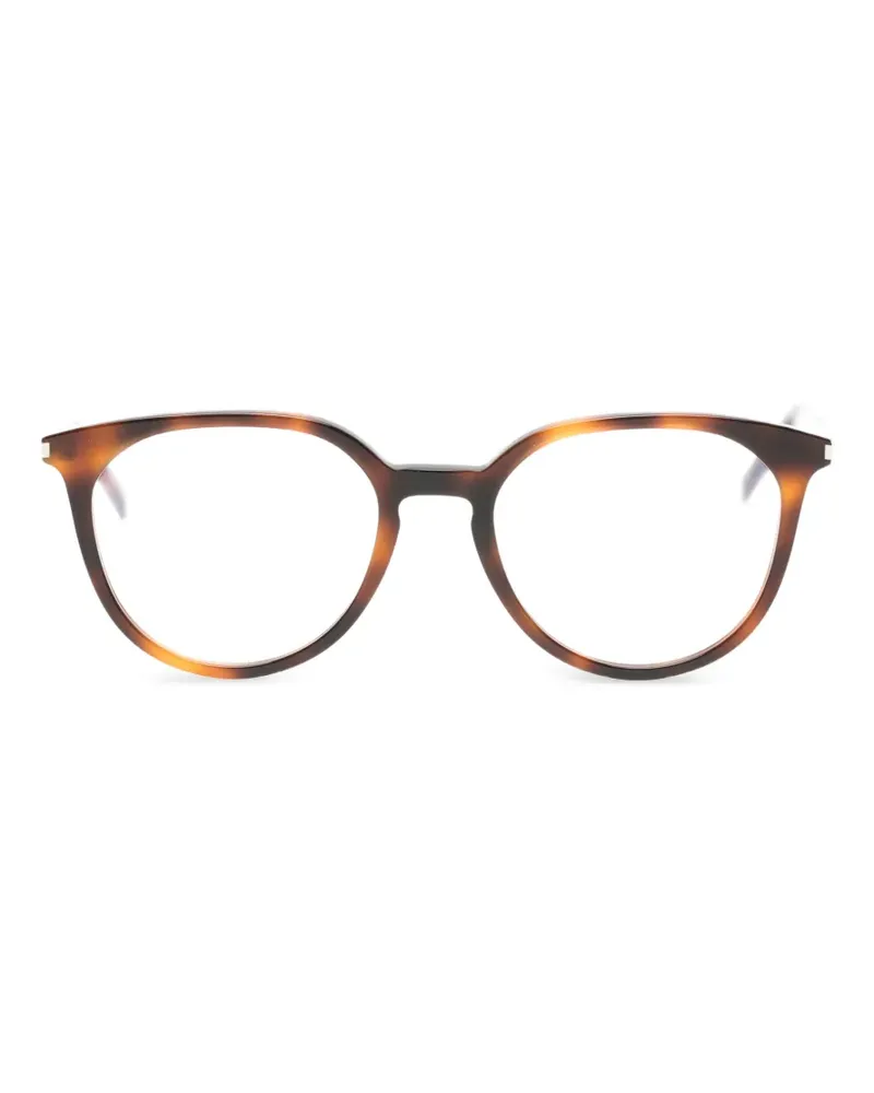 Saint Laurent Runde Brille in Schildpattoptik - Braun Braun
