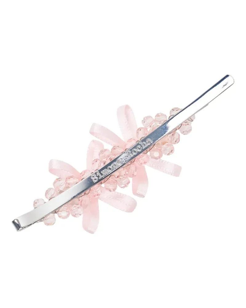 Simone Rocha bow flower hair clip - Rosa Rosa