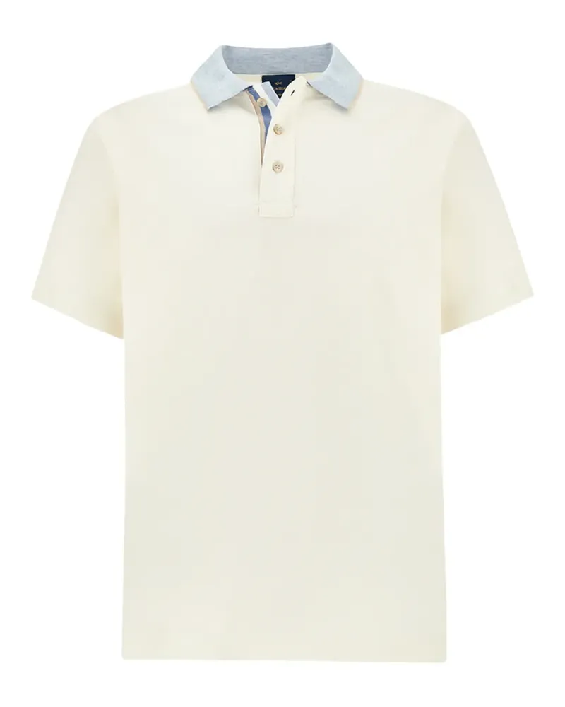 Paul & Shark striped-detail cotton polo shirt - Weiß Weiß