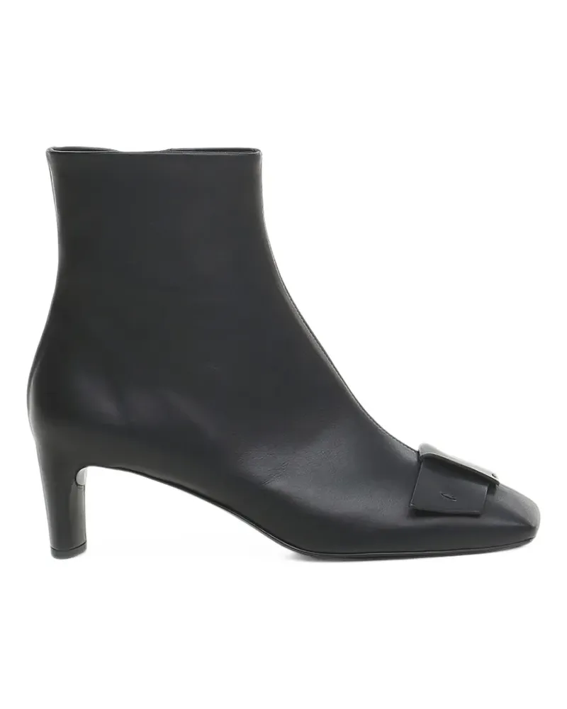 Roberto del Carlo bow-detail square-toe ankle boots - Schwarz Schwarz