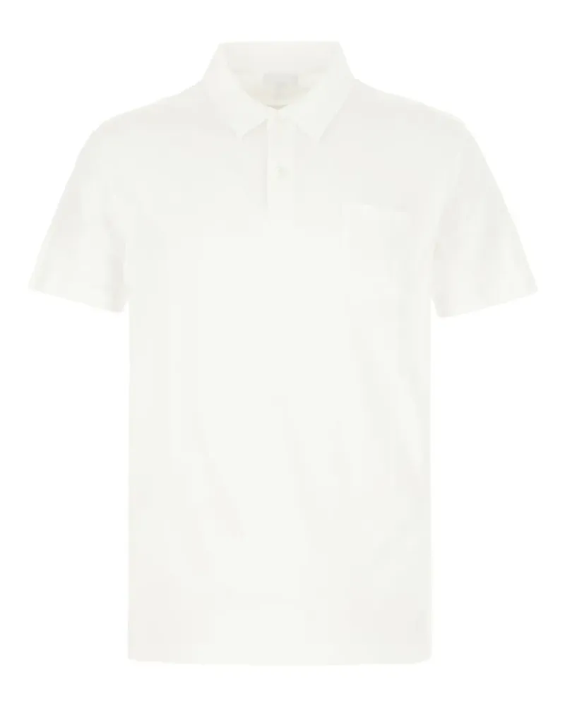 Sunspel Poloshirt aus Jersey - Weiß Weiß
