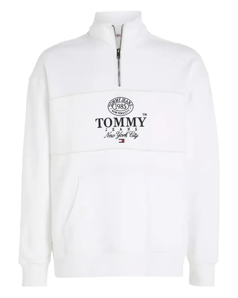 Tommy Hilfiger Sweatshirt mit Reißverschluss - Weiß Weiß