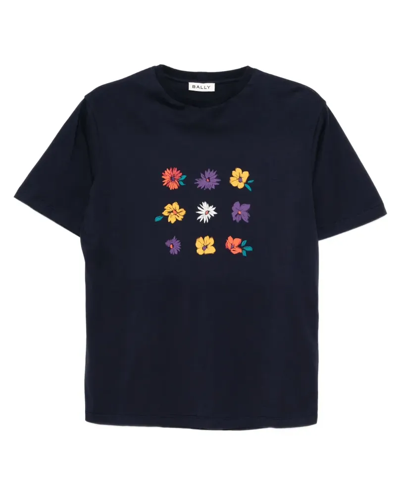 Bally T-Shirt mit Print - Blau Blau