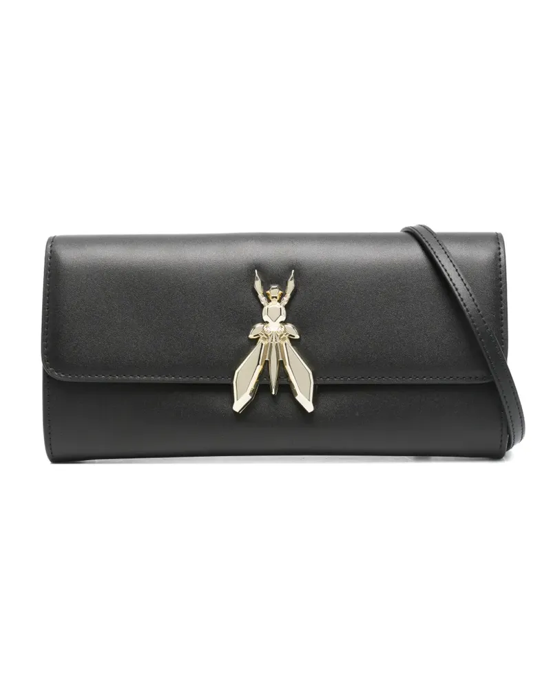 Patrizia Pepe Essential Fly leather clutch bag - Schwarz Schwarz