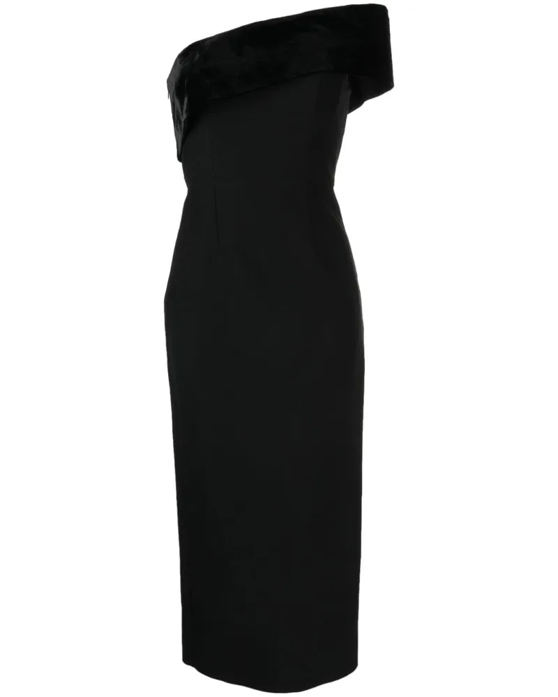 Roland Mouret Asymmetrisches Midikleid Schwarz