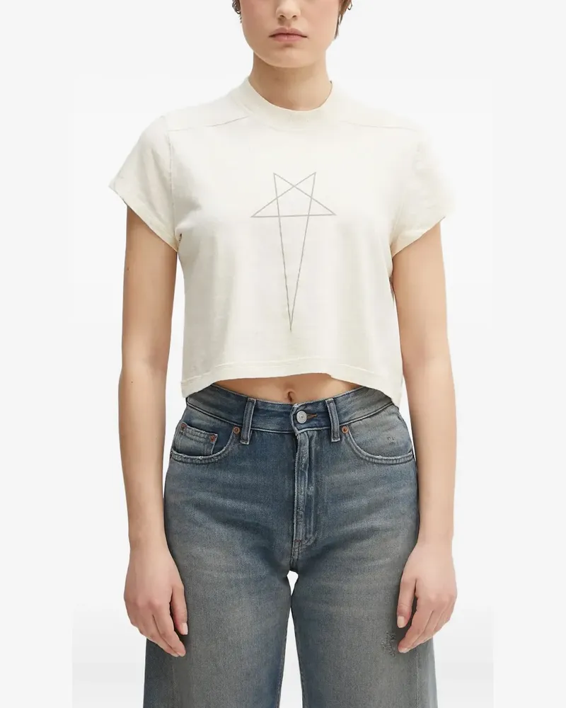DRKSHDW by Rick Owens Hemd mit geometrischem Print - Weiß Weiß