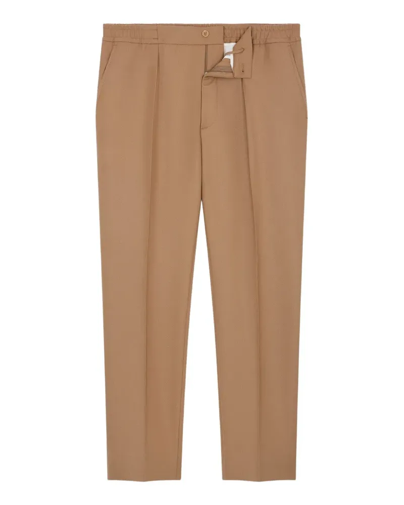 FURSAC Straight-Leg-Hose mit Falten - Nude Nude