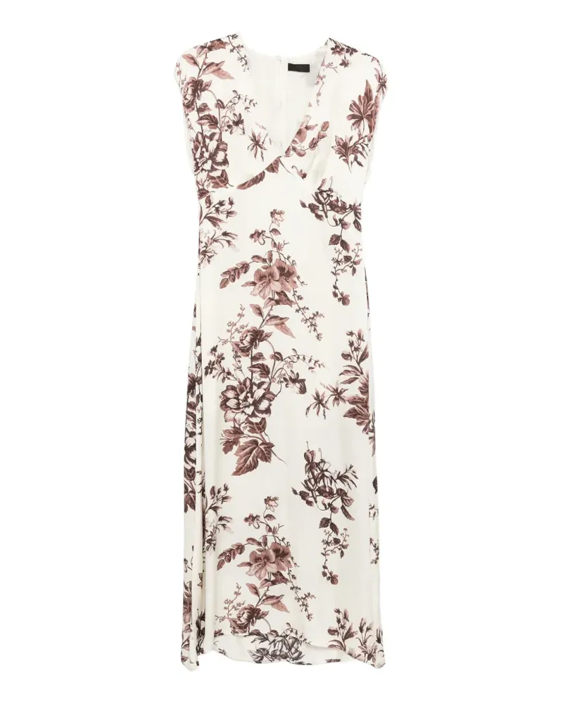 Liu Jo floral V-neck dress - Nude Nude