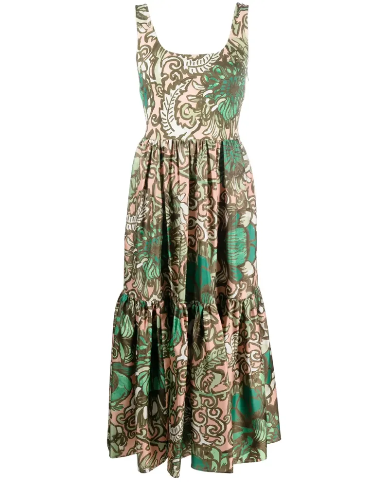 La DoubleJ Capri Midikleid mit Print - Grün Grün