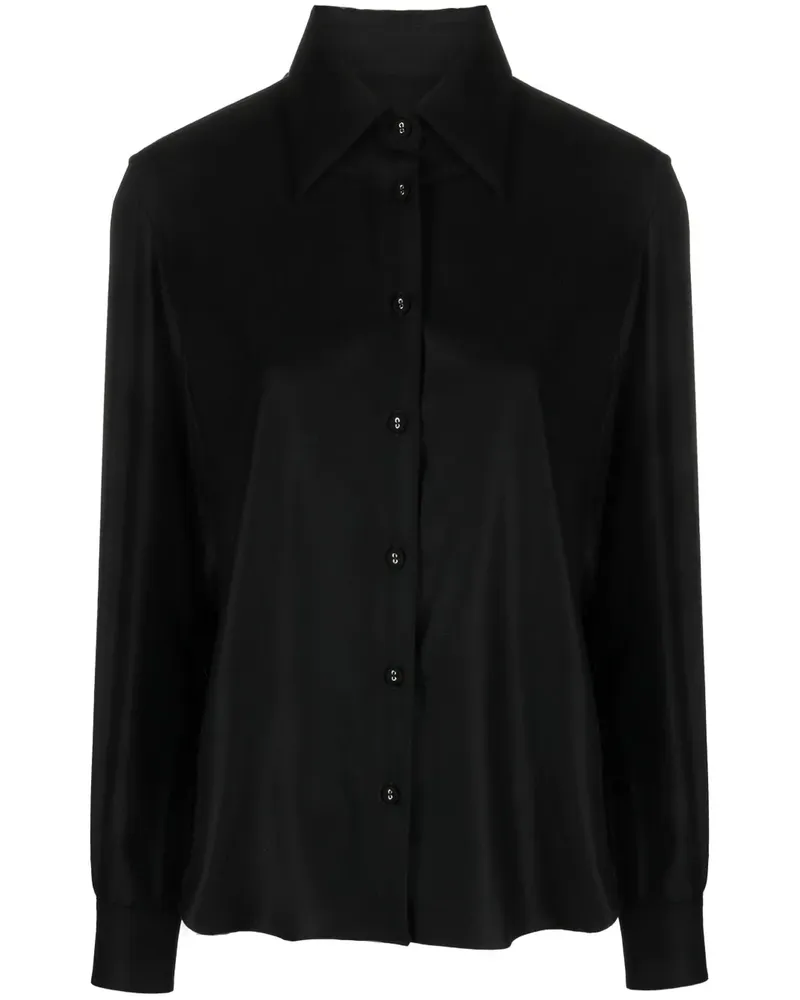 Officine Generale Klassisches Langarmshirt - Schwarz Schwarz