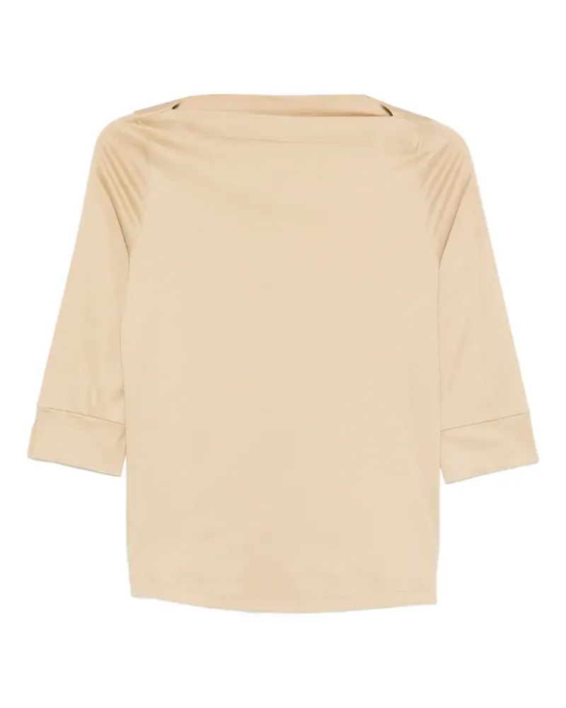 Arovescio boat-neck T-shirt - Nude Nude