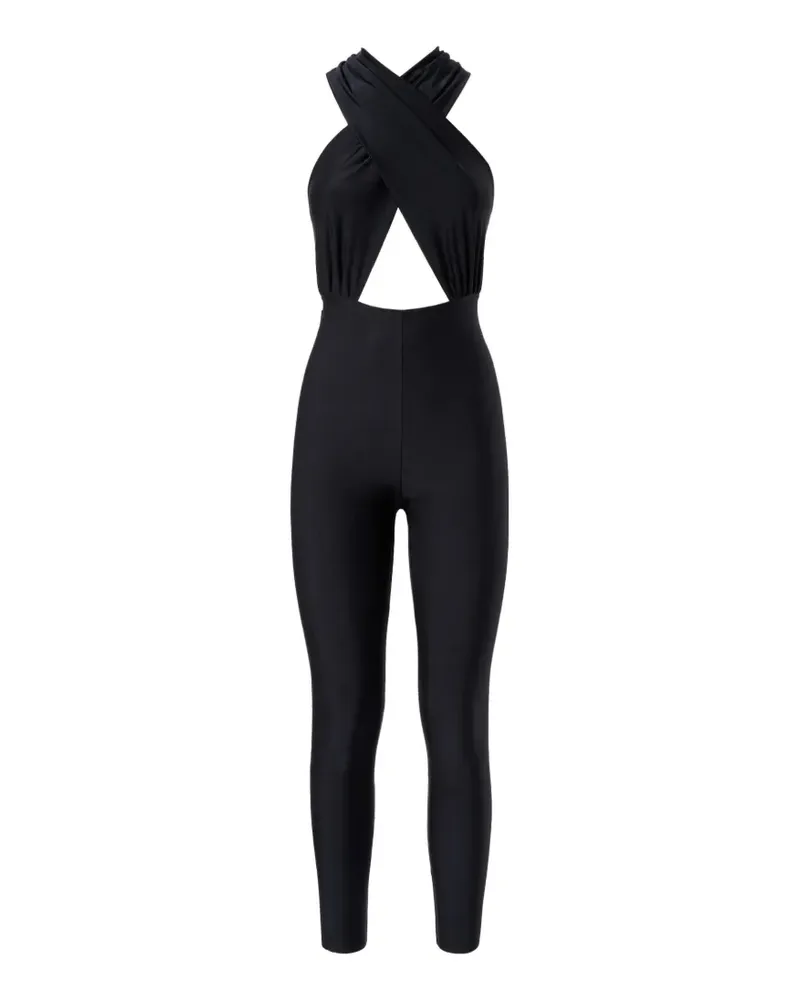 ANDAMANE Hola halterneck cut-out jumpsuit - Schwarz Schwarz