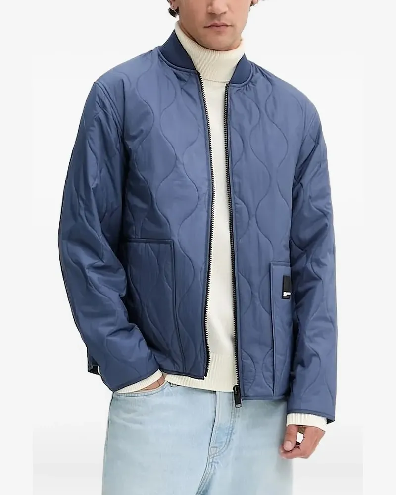 Karl Lagerfeld Rollkragenpullover mit Logo-Patch - Weiß Weiß