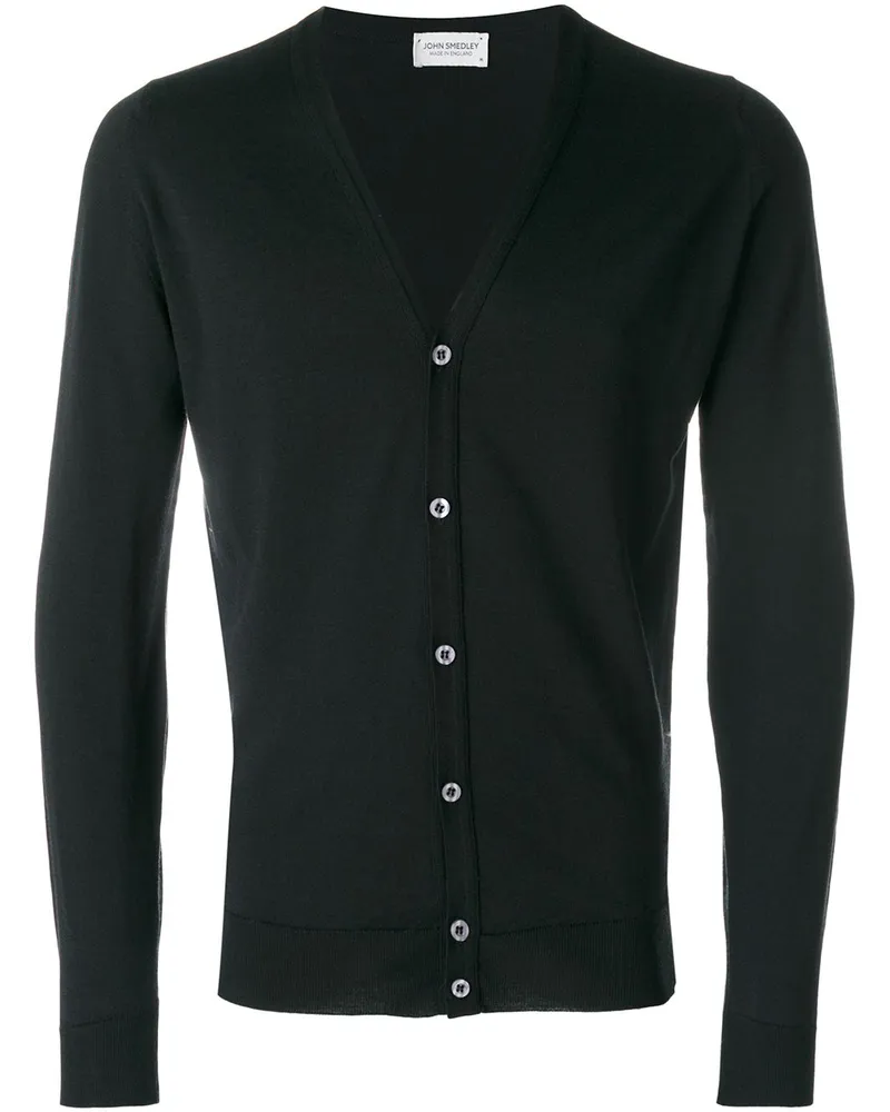 John Smedley Cardigan mit V-Ausschnitt Schwarz