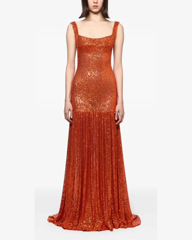 ATU Body Couture Maxikleid mit Pailletten - Orange Orange