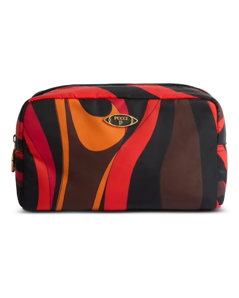 Emilio Pucci Marmo-print big beauty case - Schwarz Schwarz