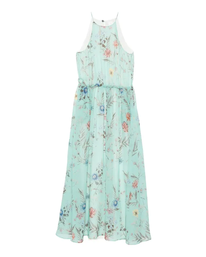 Eleventy botanical motif dress - Blau Blau