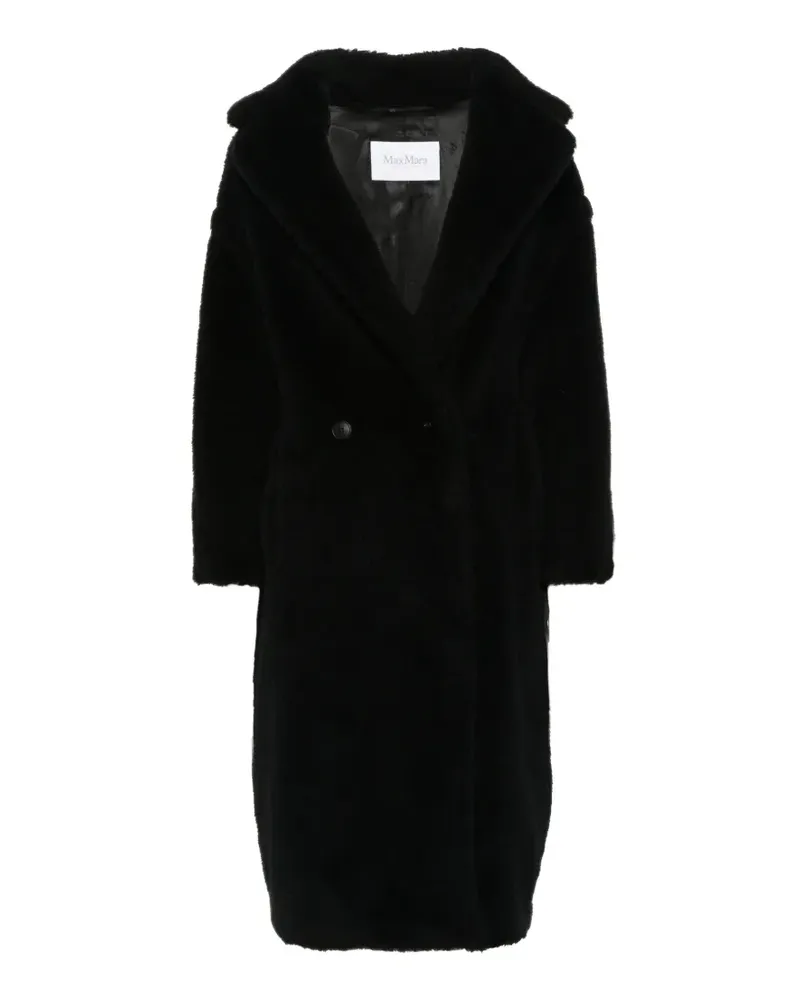 Max Mara Icon Mantel aus Alpaka und Wolle mit Teddy - sand - Schwarz Schwarz