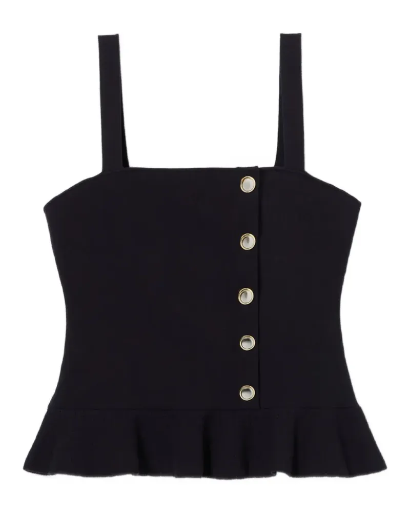 Claudie Pierlot Gestricktes Top mit Rüschen - Blau Blau