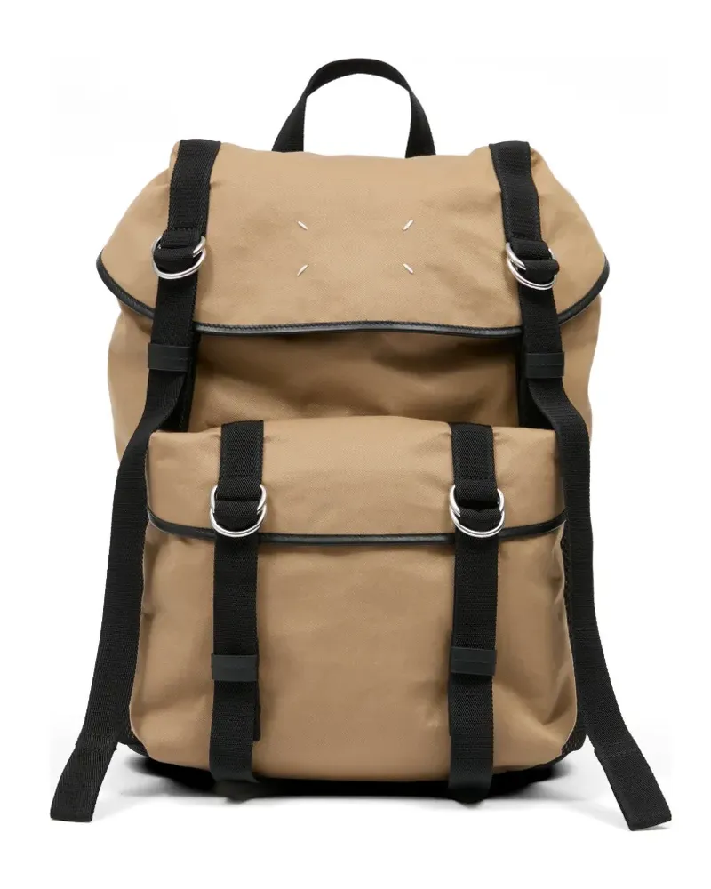 Maison Margiela flap top strapy backpack - Nude Nude