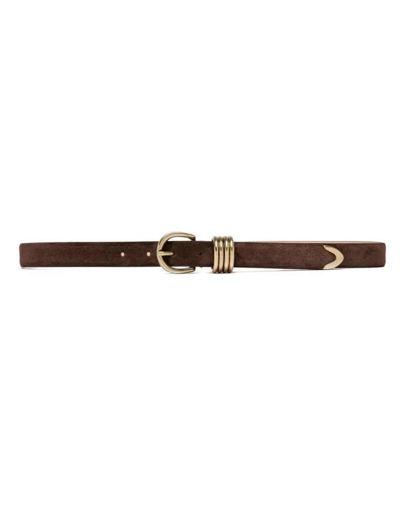 Officine Creative Italia suede buckle-fastening belt - Braun Braun
