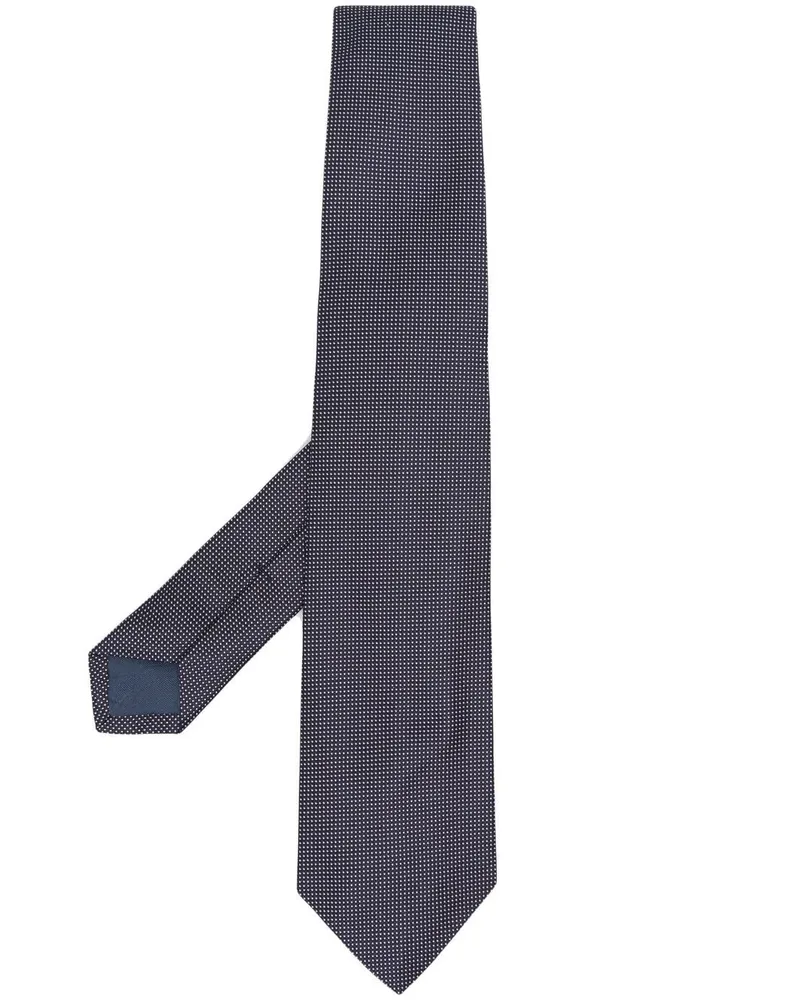 Ralph Lauren Krawatte mit aufgestickten Polka Dots - Blau Blau