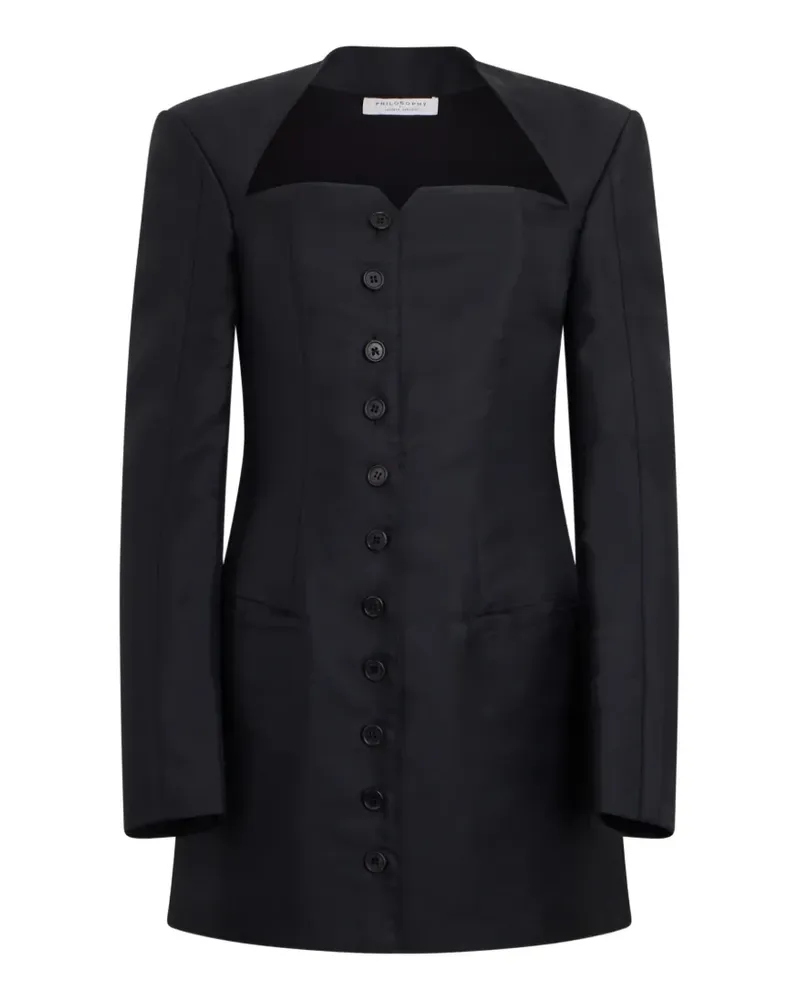 Philosophy Di Lorenzo Serafini Geknöpftes Blazerkleid - Schwarz Schwarz