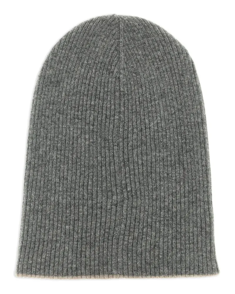 Brunello Cucinelli Wendbare Beanie aus Kaschmir - Grau Grau