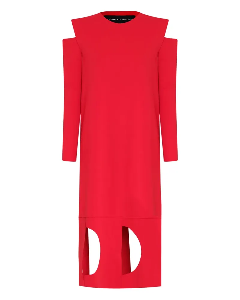 Gloria Coelho Kleid mit Cut-Outs - Rot Rot